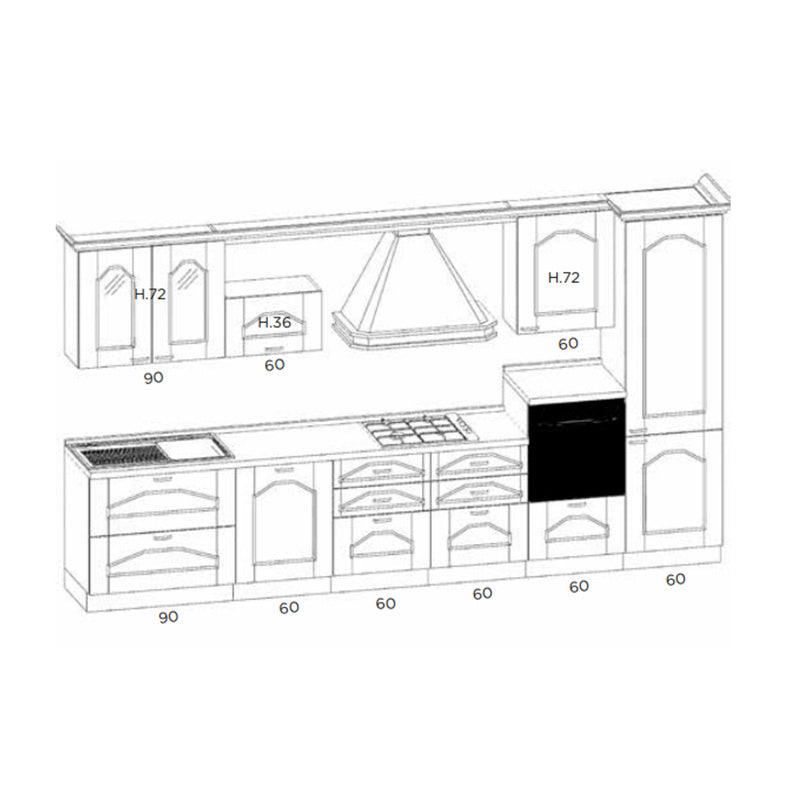 Kitchen Boulevard 390 by Arredamento Italia - Netcucine, Stile_Classico, Tipologia_Cucina lineare - Cucine - Arredamento Italia