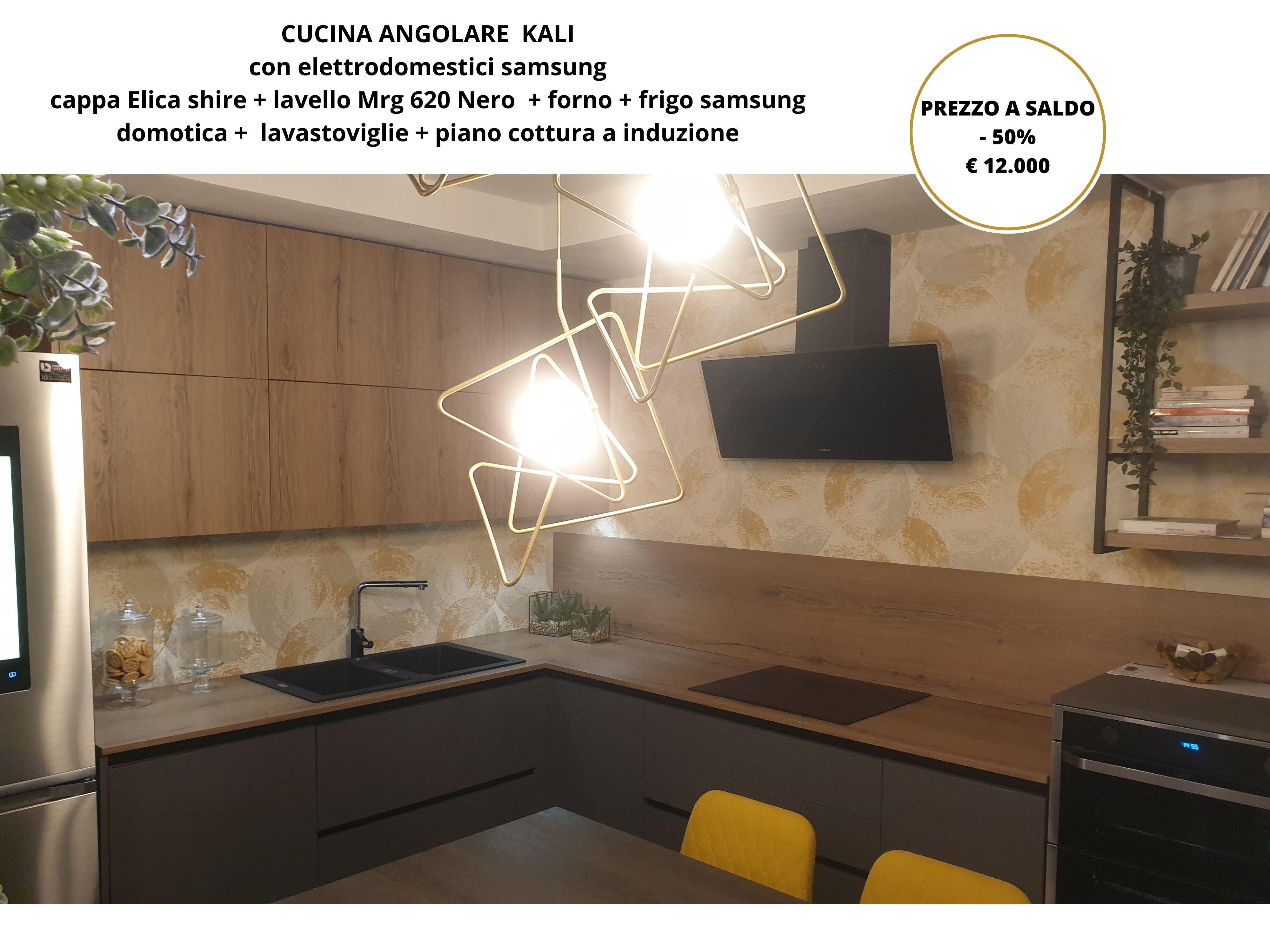 Cucina angolare con elettrodomestici Samsung + cappa Elica + Frigo Samsung - Ambiente_Cucina, Negozio_Boutique Firenze Sud, Nuovi arrivi_Esposizione - Expo - Mobilmarket