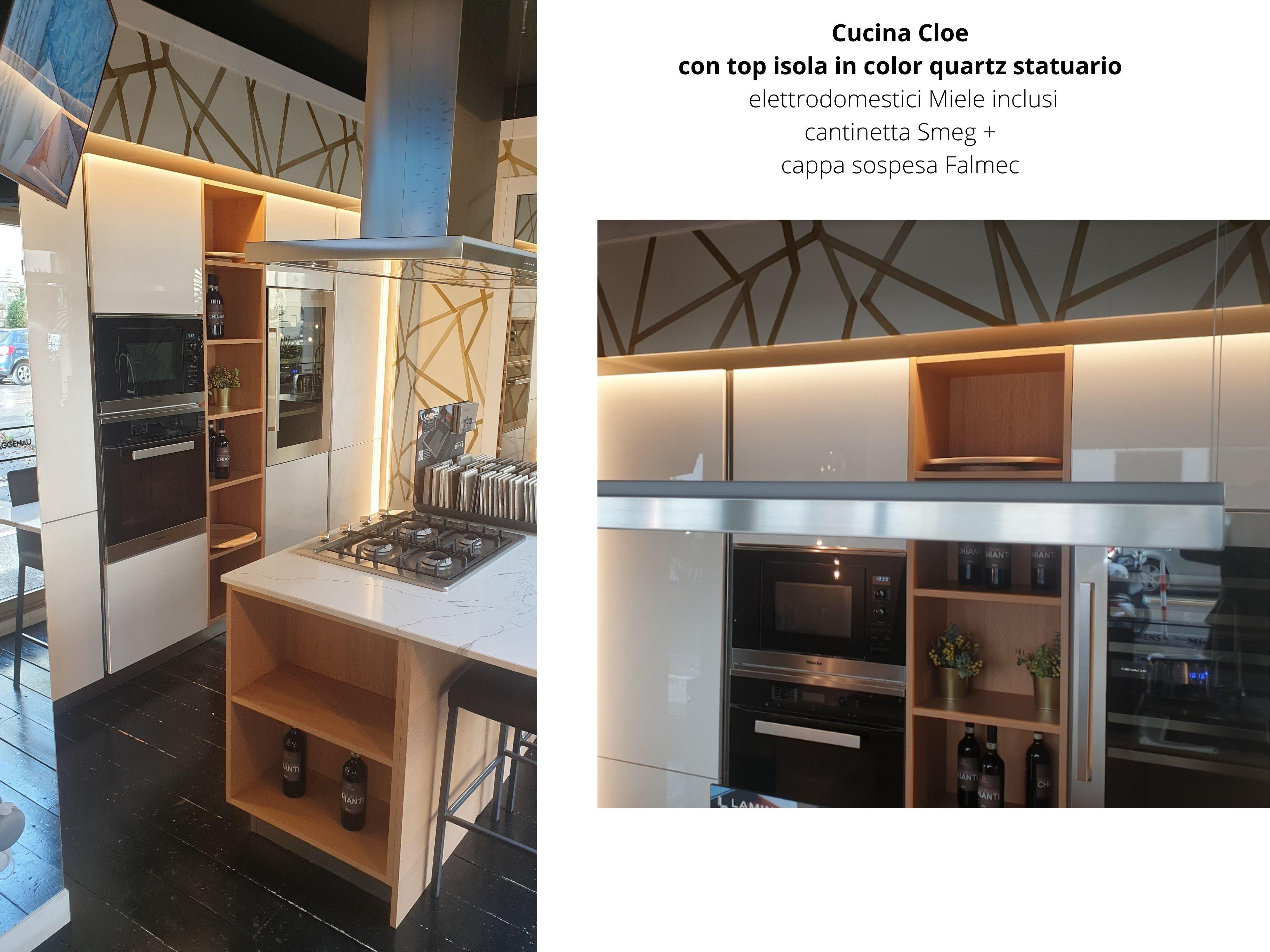 Cucina Cloe con isola con elettrodomestici Miele + cantinetta Nevada - Ambiente_Cucina, Negozio_Boutique Firenze Sud, Nuovi arrivi_Esposizione - Expo - Mobilmarket