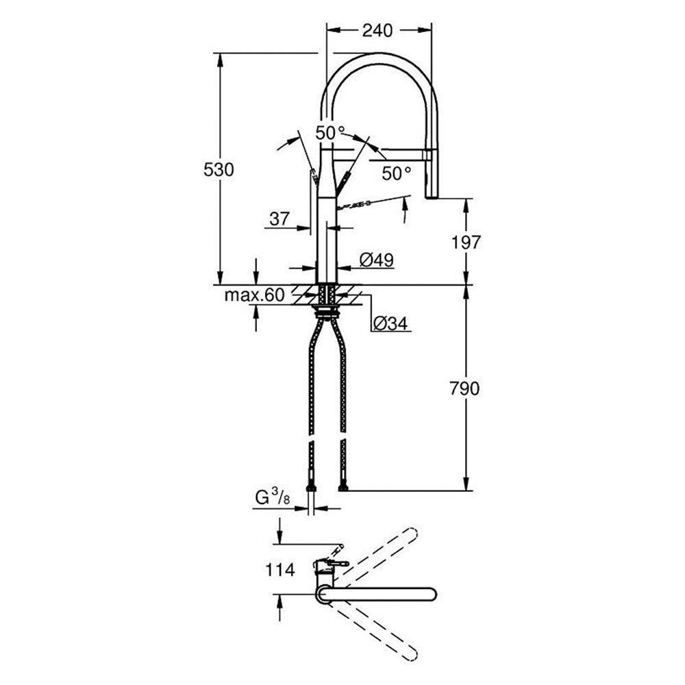 Miscelatore GROHE Essence New monocomando per lavello - Brand_Grohe, Miscelatore, Tipologia_Miscelatore - Lavelli e miscelatori - Grohe