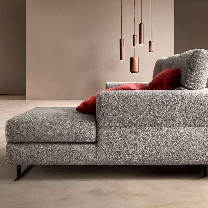 Divano Roho Grey - Caratteristiche_Sfoderabile, Forma_Con Penisola, Samoa - Divani - Mobilmarket