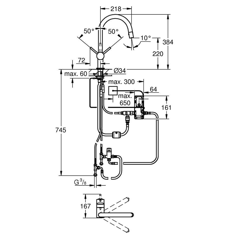 Miscelatore GROHE monocomando elettronico Minta Touch Round - Brand_Grohe, Miscelatore, Tipologia_Miscelatore - Lavelli e miscelatori - Grohe