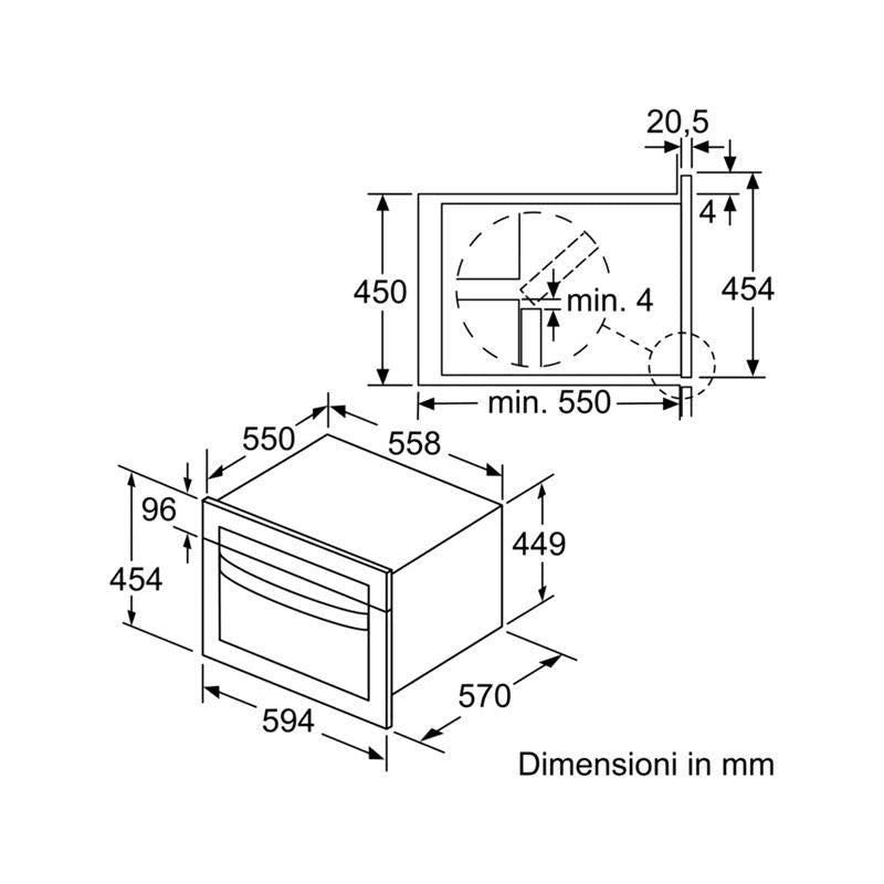 Forno compatto combinato a microonde Siemens iQ500 CM485AGB0 - Brand_Siemens, Tipologia_Forno, tipologia_microonde - Elettrodomestici da incasso - Siemens