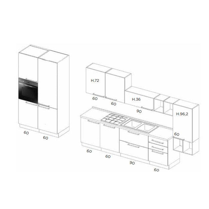Kitchen Etienne 330 + 120 + 150 by Arredamento Italia - Netcucine, Stile_Moderno, Tipologia_Cucina con isola, Tipologia_Cucina lineare con armadiatura a colonne - Cucine - Arredamento Italia
