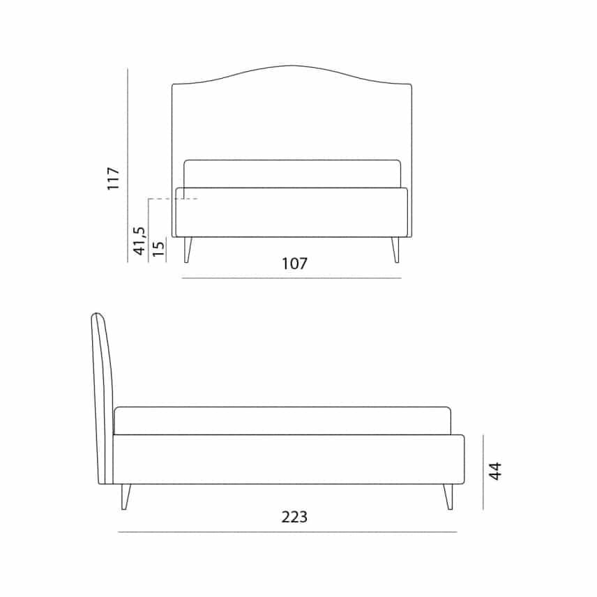 Letto Classy Singolo - Caratteristiche_Imbottito, Caratteristiche_Sfoderabile, Dimensione_Singolo, Noctis - Letti junior - Mobilmarket