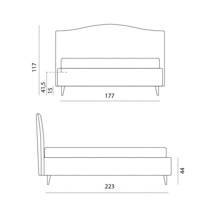 Letto Classy - Caratteristiche_Imbottito, Caratteristiche_Sfoderabile, Dimensione_Matrimoniale, Noctis - Letti - Mobilmarket