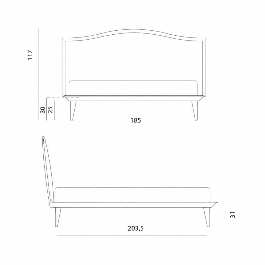 Letto Lily - Caratteristiche_Non imbottito, Caratteristiche_Sfoderabile, Dimensione_Matrimoniale, Noctis - Letti - Mobilmarket