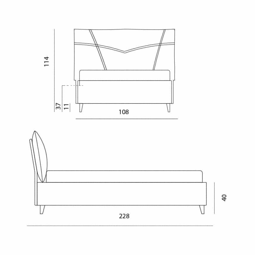 Letto Jeans - Caratteristiche_Imbottito, Caratteristiche_Sfoderabile, Dimensione_Singolo, Noctis - Letti junior - Mobilmarket
