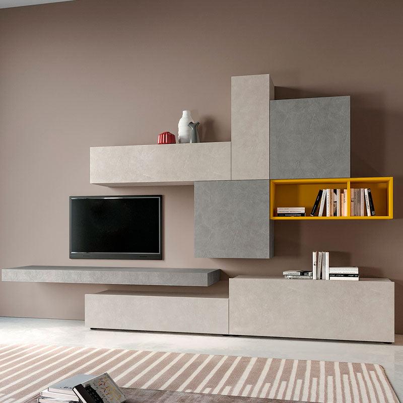 Living Grey Block by Arredamento Italia - Santalucia, Tipologia_Parete giorno - Living - Arredamento Italia