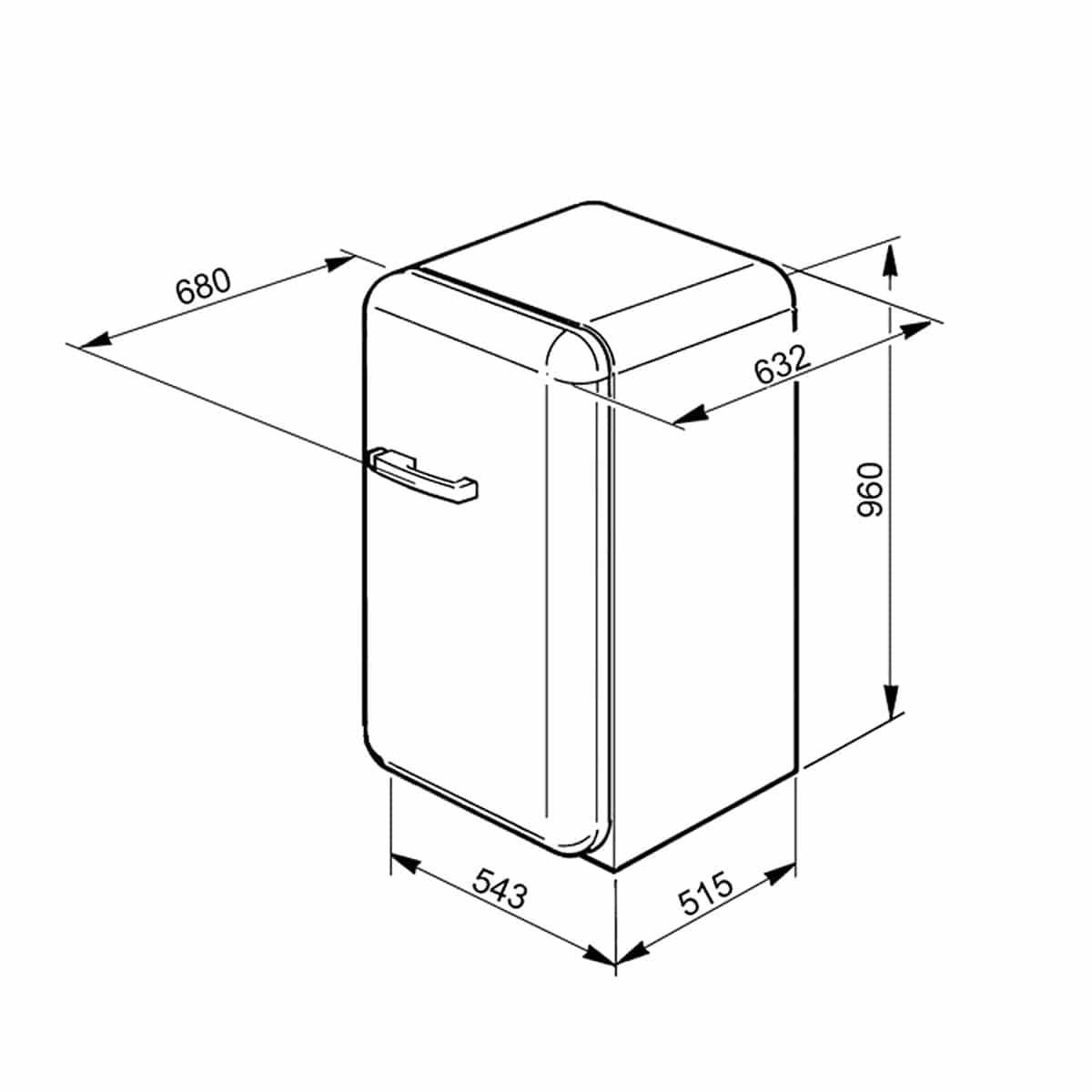 Frigorifero SMEG Happy Bar - Brand_Smeg, Frigorifero libera installazione, Tipologia_Frigorifero libera installazione - Elettrodomestici a libera installazione - Smeg