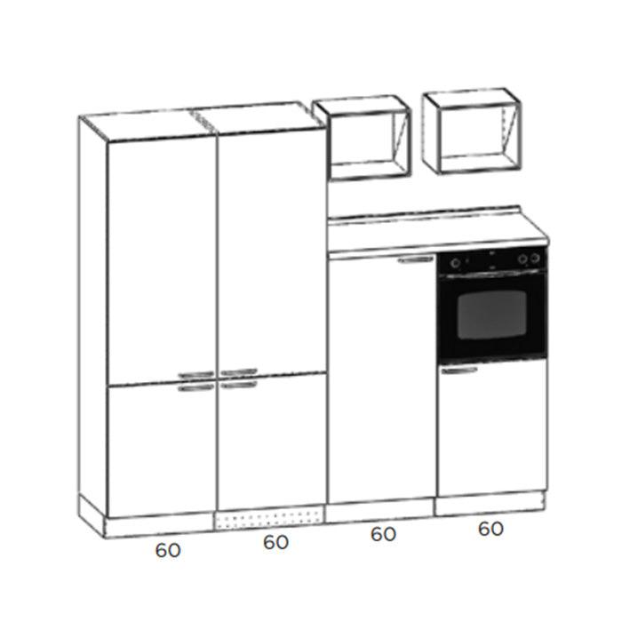 Kitchen Clarisse 330 + 240 by Arredamento Italia - Netcucine, Stile_Moderno, Tipologia_Cucina lineare con armadiatura a colonne - Cucine - Arredamento Italia