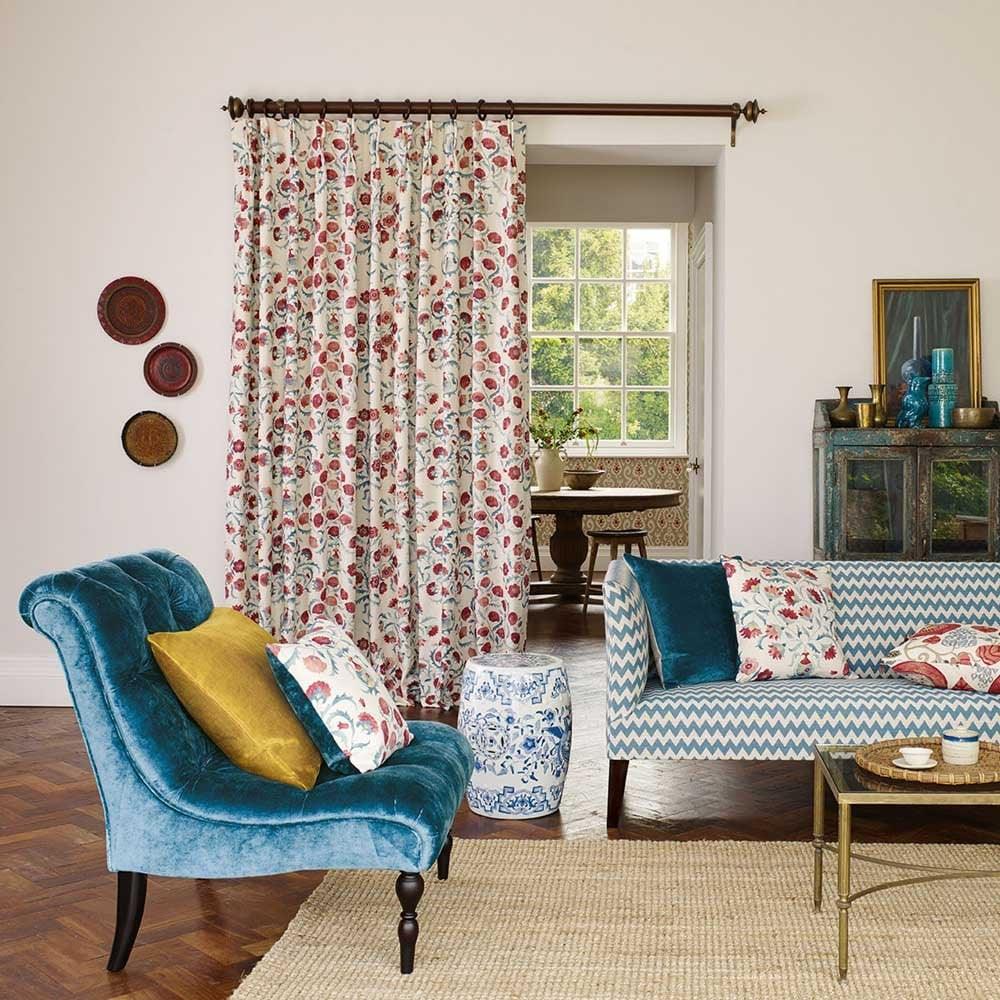 Tessuto Sanderson Ottoman Flowers - Brand_Sanderson, Fantasia_Fantasia, Uso_Rivestimento cuscini, Uso_Tende - Tessuti - Sanderson