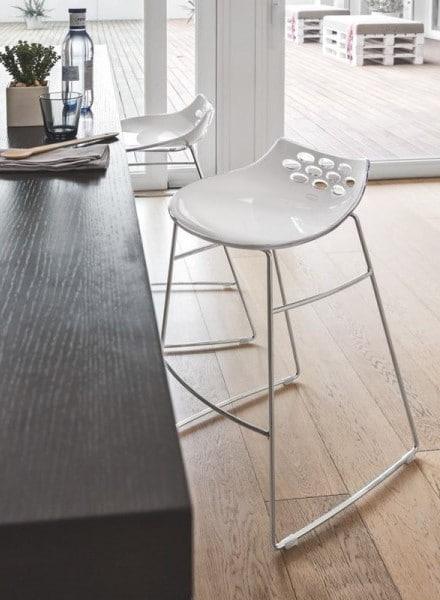 Sgabello Holes Metallo - Caratteristiche_Non imbottito, Connubia, Metallo, Minimo 1 - Sgabelli - Mobilmarket