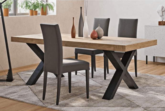 Tavolo Oak 160 - Caratteristiche_Allungabile, Forma_Rettangolare, Zamagna - Tavoli - Mobilmarket