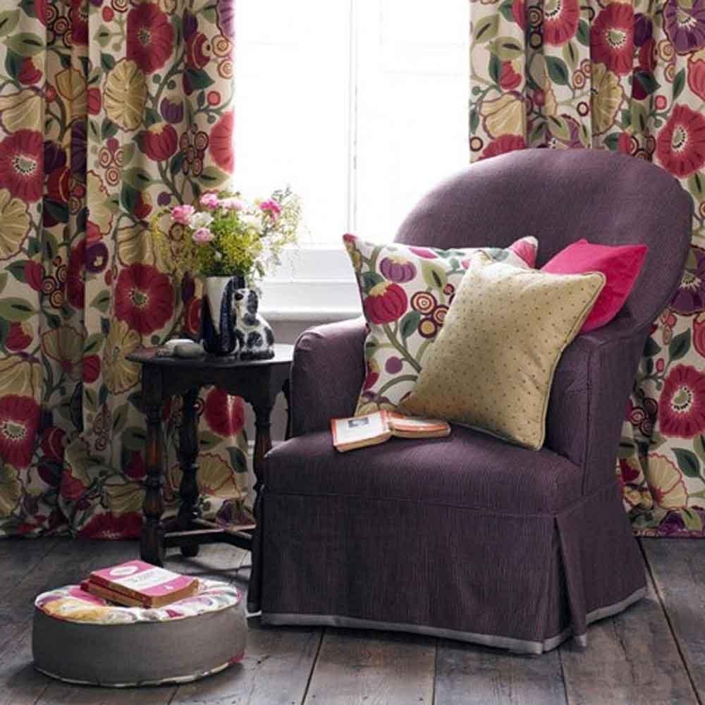 Tessuto Sanderson Tree Poppy - Brand_Sanderson, Fantasia_Natura, Uso_Rivestimento cuscini, Uso_Rivestimento poltrone, Uso_Tende - Tessuti - Sanderson