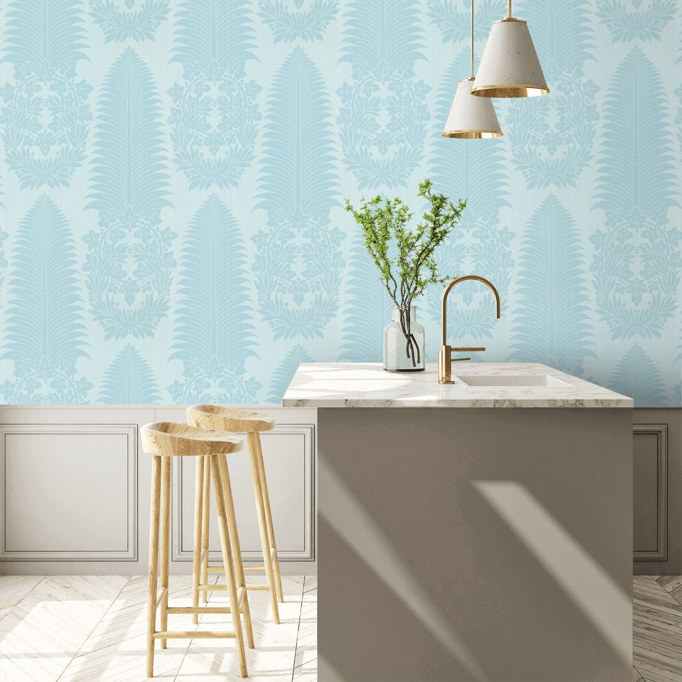 Carta da parati Zoffany Marsden''s Palm Damask