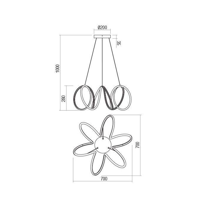 Lampada Spiral 700 - RedoGroup, Tipologia_A sospensione - Lampade da interno - Mobilmarket