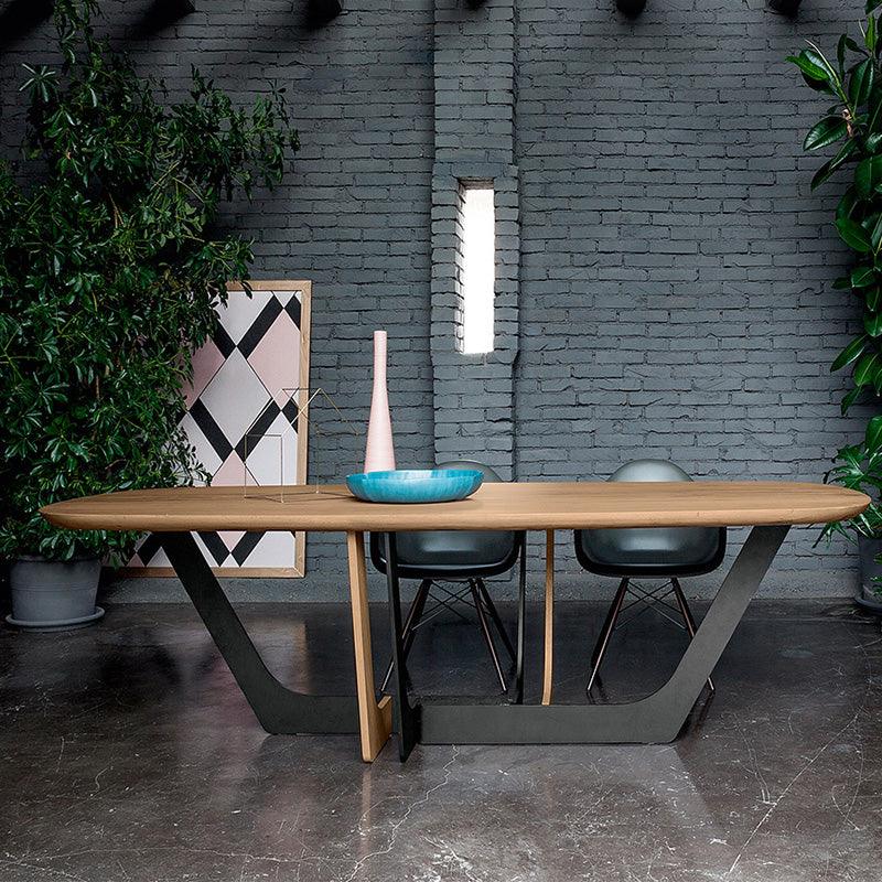 Tavolo Glicine Iron 200 - Caratteristiche_Non allungabile, Devina Nais, Forma_Ovale - Tavoli - Mobilmarket