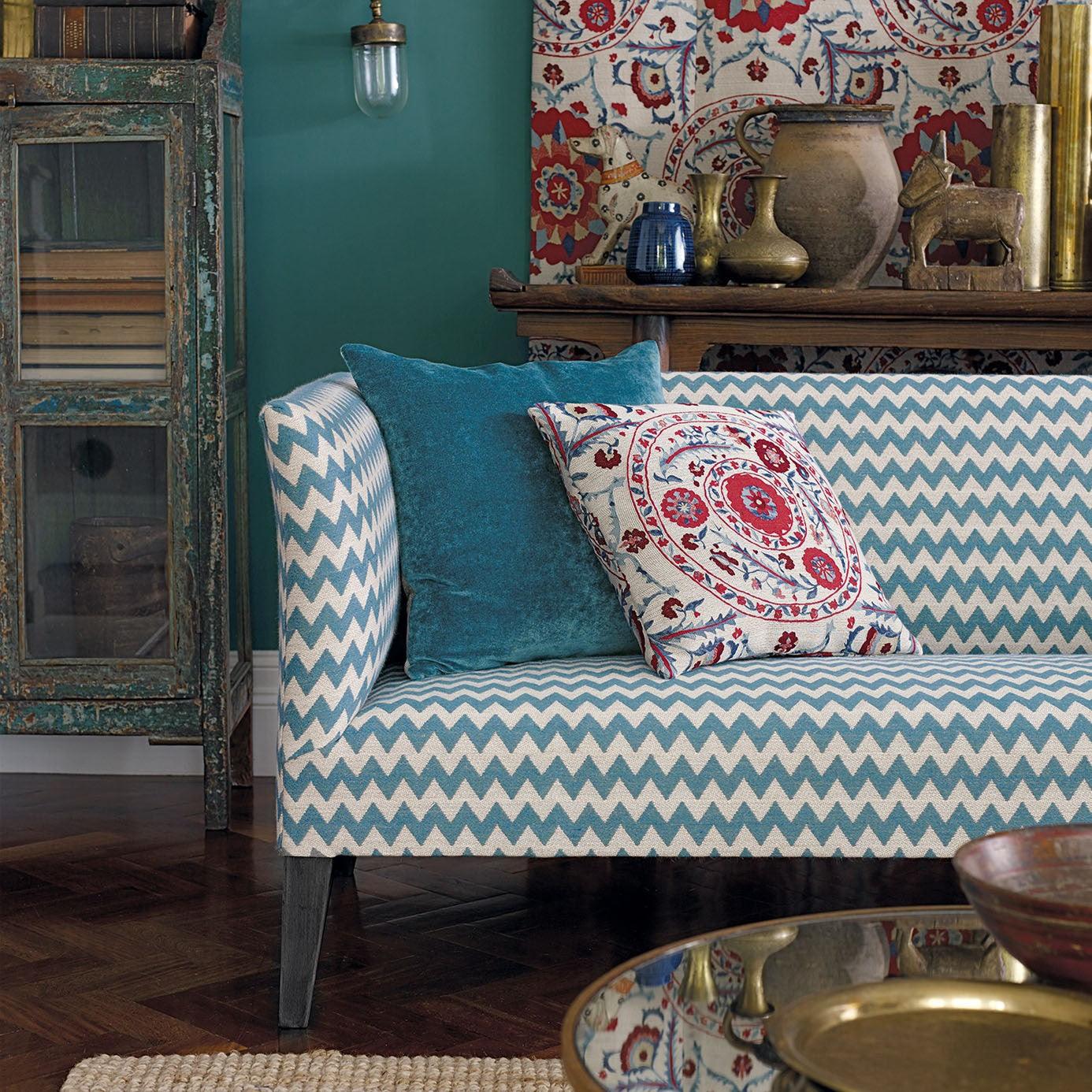 Tessuto Sanderson Zagora - Brand_Sanderson, Fantasia_Geometrica, Uso_Rivestimento cuscini, Uso_Rivestimento poltrone, Uso_Tende - Tessuti - Sanderson