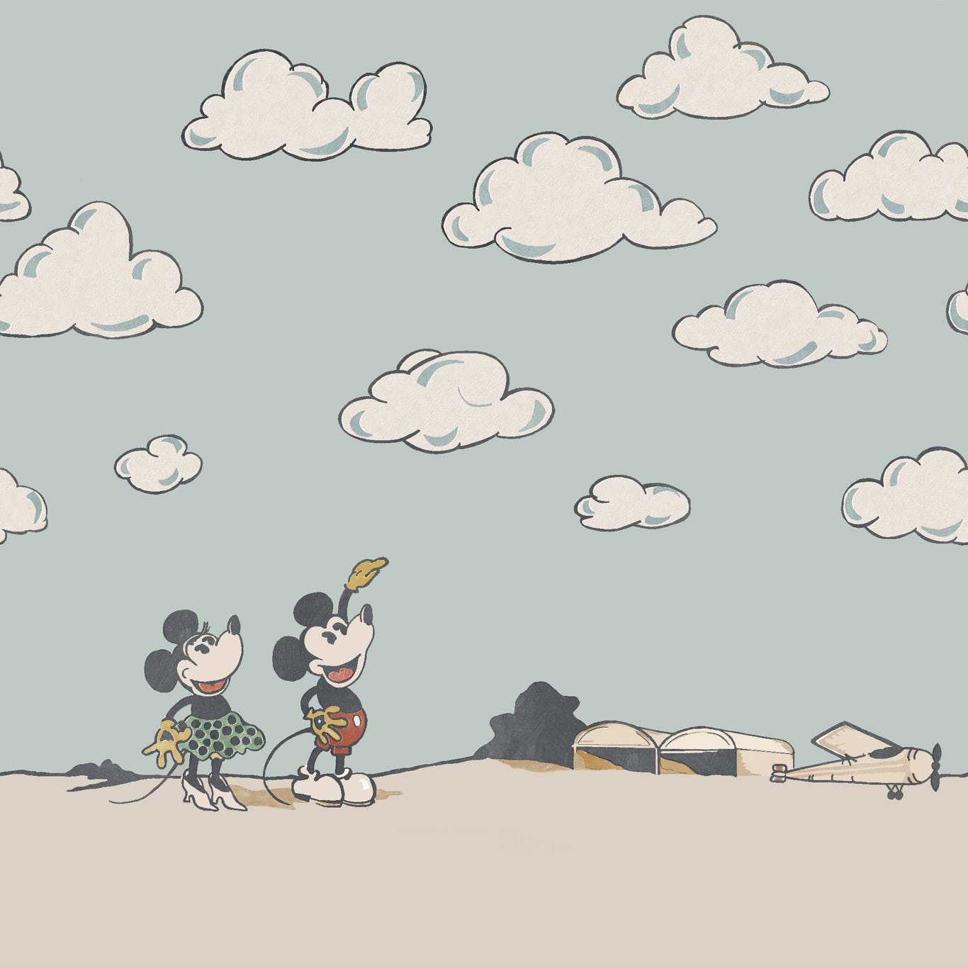 Carta da parati Sanderson Mickey in The Clouds