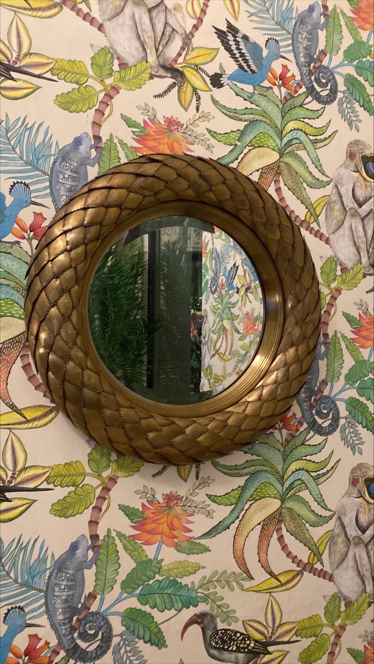 Specchio tondo brass laurel  - esposizione  MM4