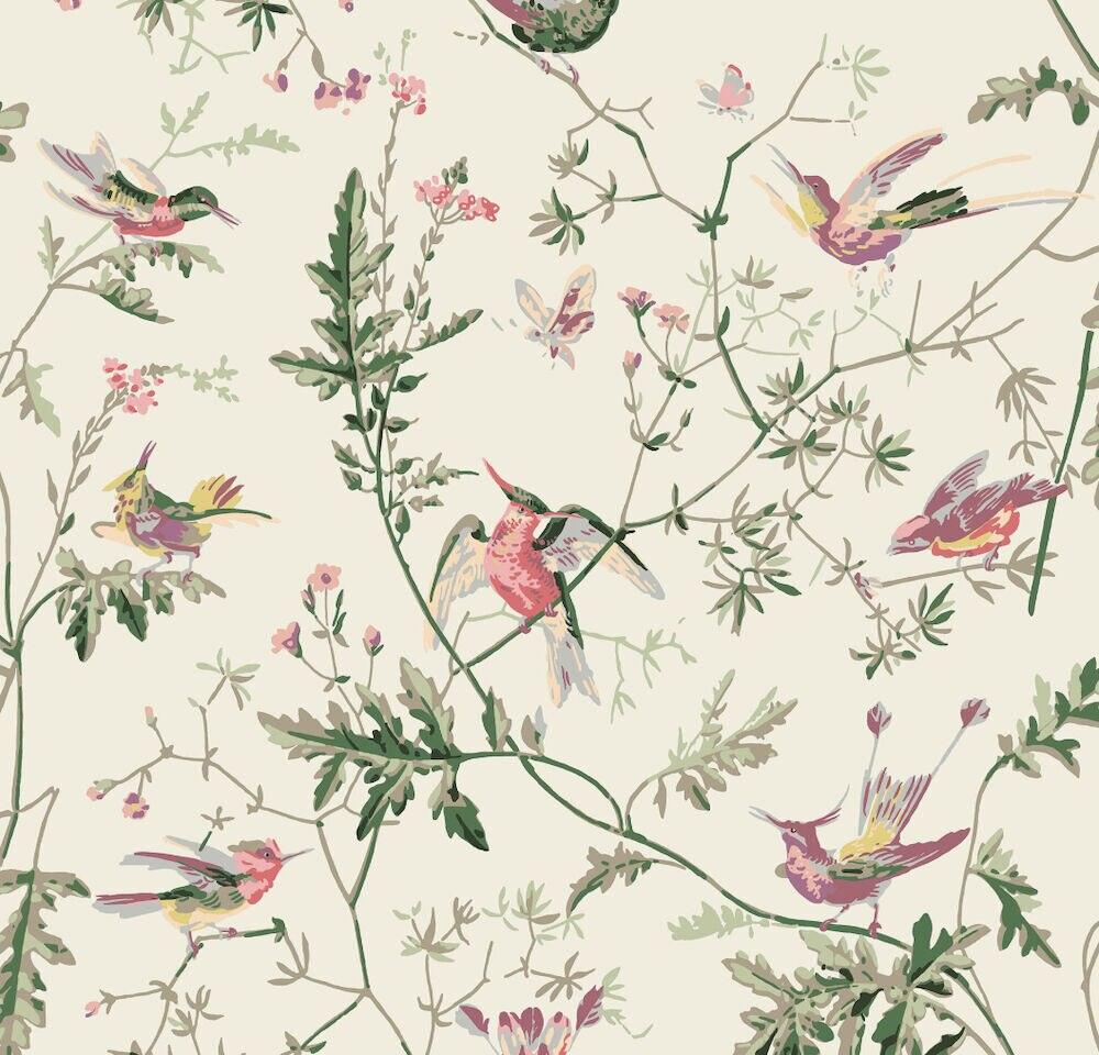 Tessuto Cole & Son Hummingbirds Cotton - Brand_Cole&Son, Fantasia_Natura, Uso_Rivestimento cuscini, Uso_Rivestimento poltrone, Uso_Tende - Tessuti - Cole&Son