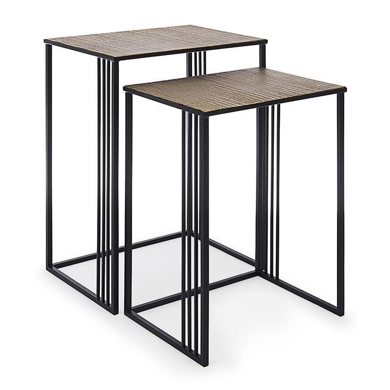 Set di 2 tavolini Hadid - Bizzotto, Forma_Rettangolare, Tipologiadiprodotto_Alto - Tavolini e consolle - Mobilmarket