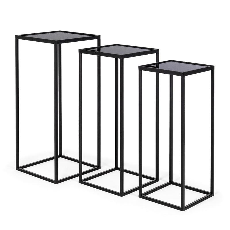 Set di 3 tavolini Rania - Bizzotto, Forma_Quadrato, Tipologiadiprodotto_Alto - Tavolini e consolle - Mobilmarket