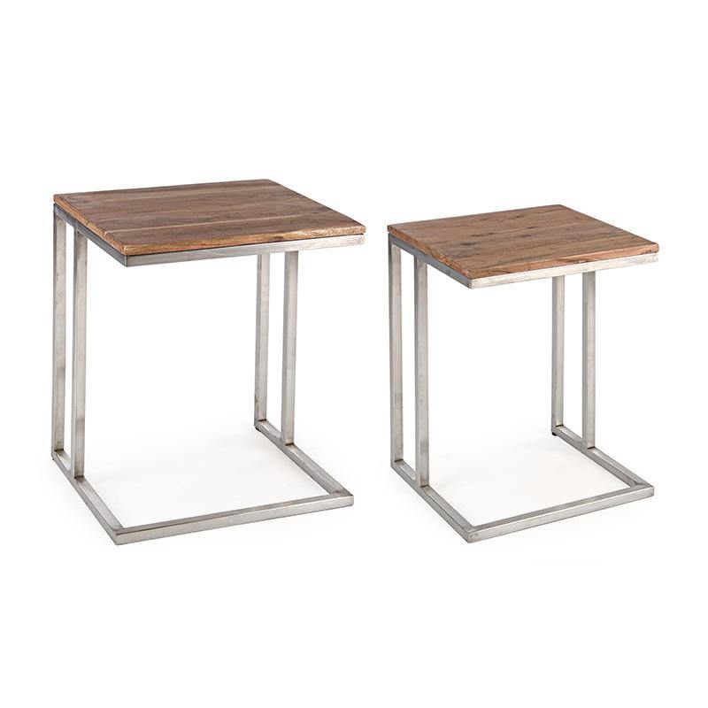 Set di 2 tavolini Zena - Bizzotto, Forma_Quadrato, Tipologiadiprodotto_Alto - Tavolini e consolle - Mobilmarket