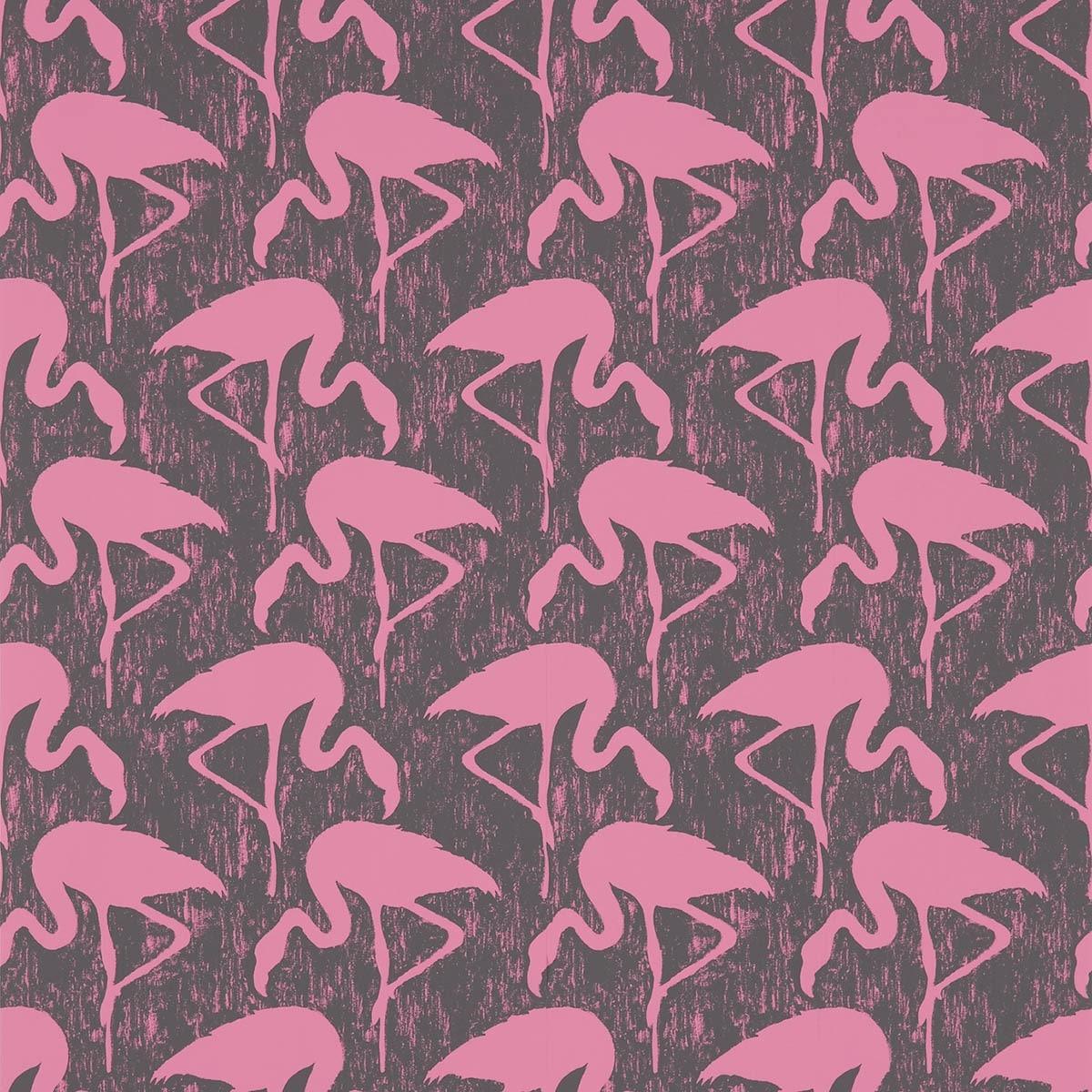 Carta da parati Sanderson Flamingos - Brand_Sanderson, Fantasia_Fantasia - Carte da parati - Sanderson
